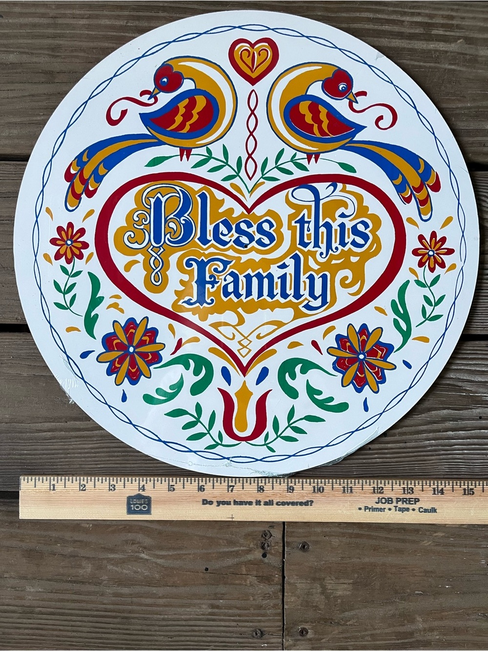 15” Penn-Dutch Home Decor “Bless this Family” Still factory Sealed.1/8” melamine